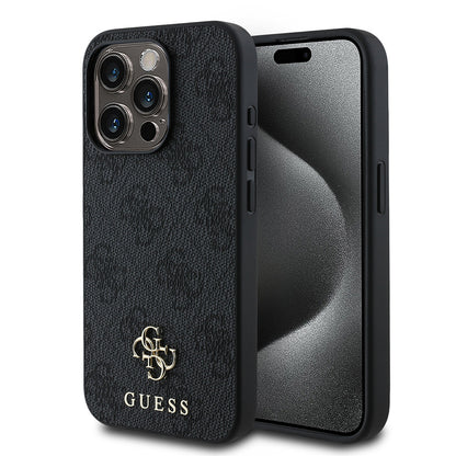 iPhone 15 Pro Max Kılıf Guess Orjinal Lisanslı M-safe Şarj Özellikli Small 4G Classic Kılıf