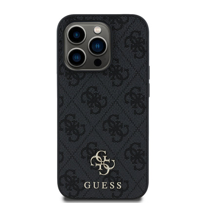 iPhone 15 Pro Max Kılıf Guess Orjinal Lisanslı M-safe Şarj Özellikli Small 4G Classic Kılıf