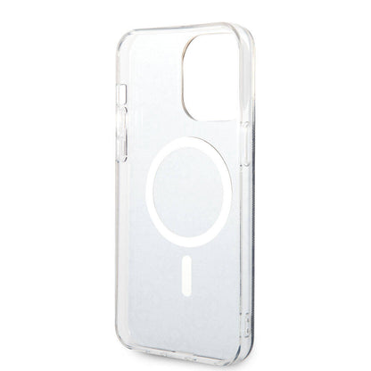 iPhone 15 Pro Max Kılıf Guess Orjinal Lisanslı M-safe Şarj Özellikli Yazı Logolu 4G Desenli Kılıf