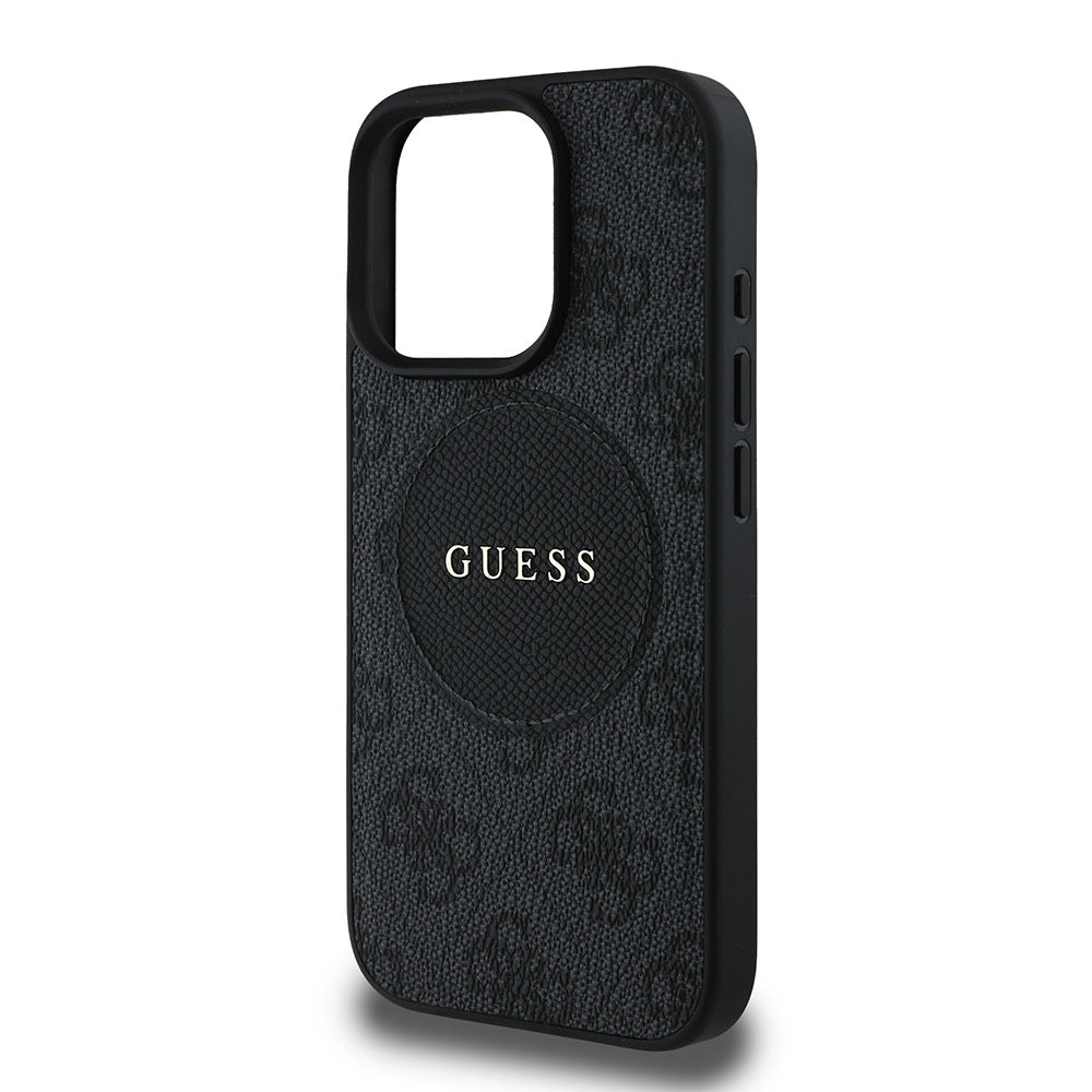 iPhone 15 Pro Max Kılıf Guess Orjinal Lisanslı M-safe Şarj Özellikli Yazı Logolu Circle Classic Kılıf
