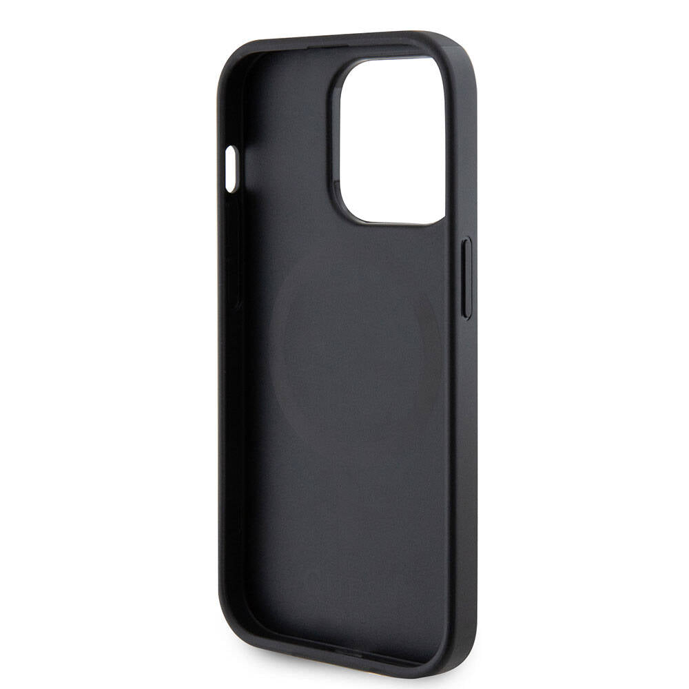 iPhone 15 Pro Max Kılıf Guess Orjinal Lisanslı M-safe Şarj Özellikli Yazı Logolu Saffiano Kılıf