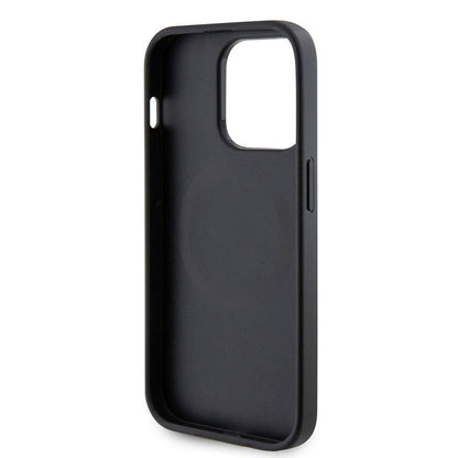 iPhone 15 Pro Max Kılıf Guess Orjinal Lisanslı M-safe Şarj Özellikli Yazı Logolu Saffiano Kılıf