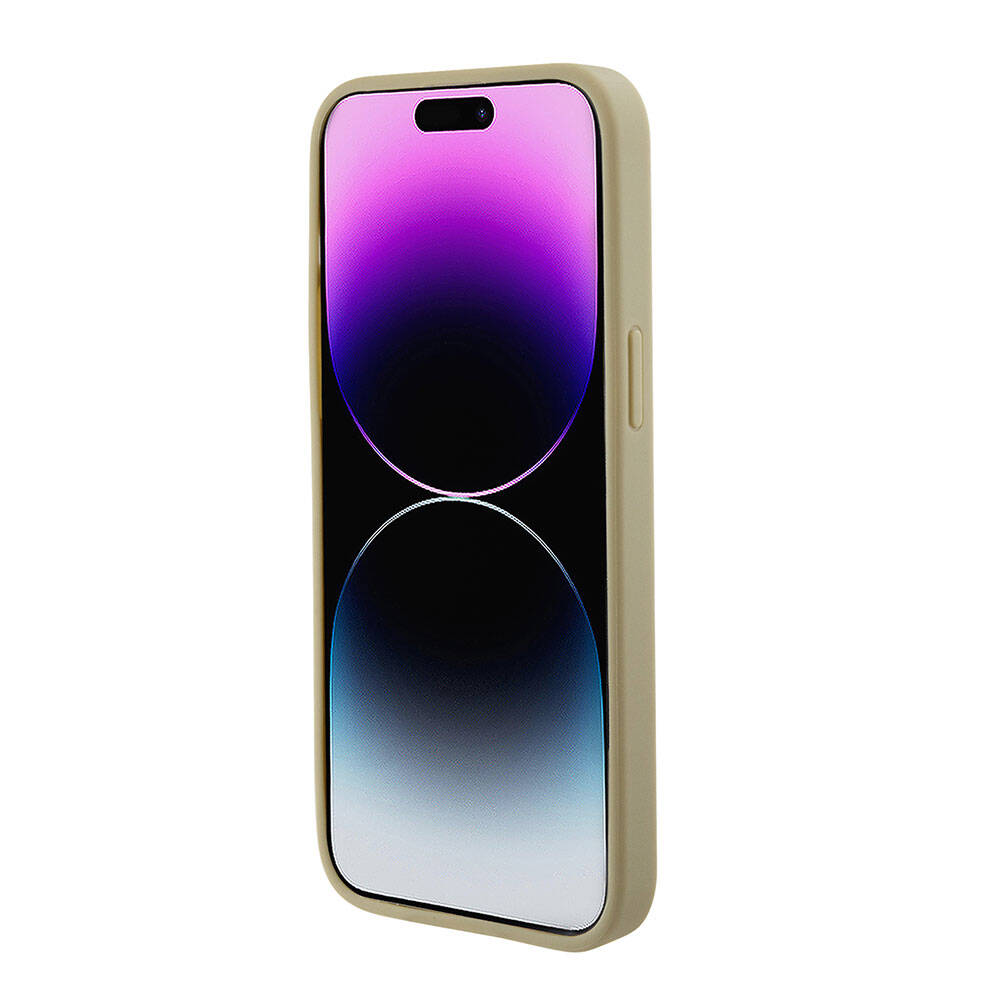 iPhone 15 Pro Max Kılıf Guess Orjinal Lisanslı M-safe Şarj Özellikli Yazı Logolu Saffiano Kılıf