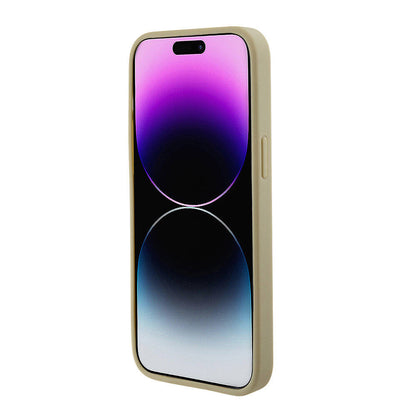 iPhone 15 Pro Max Kılıf Guess Orjinal Lisanslı M-safe Şarj Özellikli Yazı Logolu Saffiano Kılıf