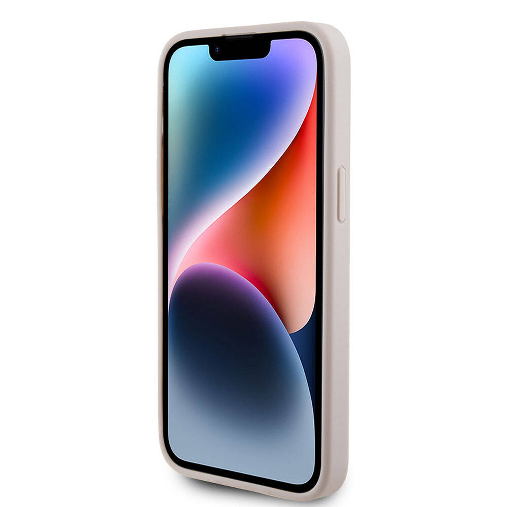 iPhone 15 Pro Max Kılıf Guess Orjinal Lisanslı M-safe Şarj Özellikli Yazı Logolu Saffiano Kılıf