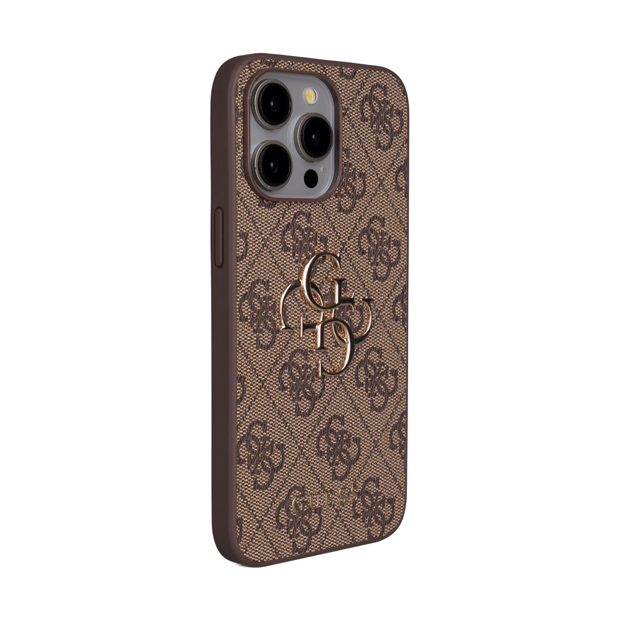 iPhone 15 Pro Max Kılıf Guess Orjinal Lisanslı PU Deri 4G Büyük Metal Logolu Çapraz Vücut Askılı Kılıf