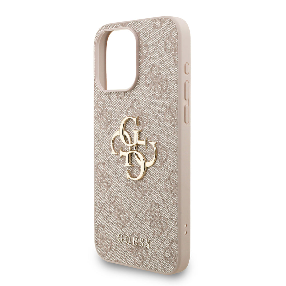 iPhone 15 Pro Max Kılıf Guess Orjinal Lisanslı PU Deri Bilek Askı İpli Metal Büyük 4G ve Yazı Logolu Kılıf