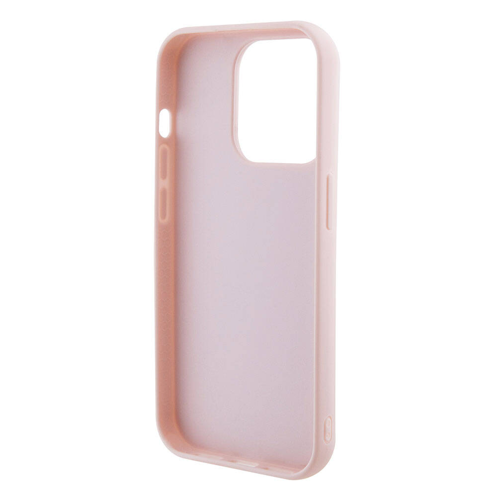 iPhone 15 Pro Max Kılıf Guess Orjinal Lisanslı PU Deri Metal Yazı Logolu Kapitone Kılıf