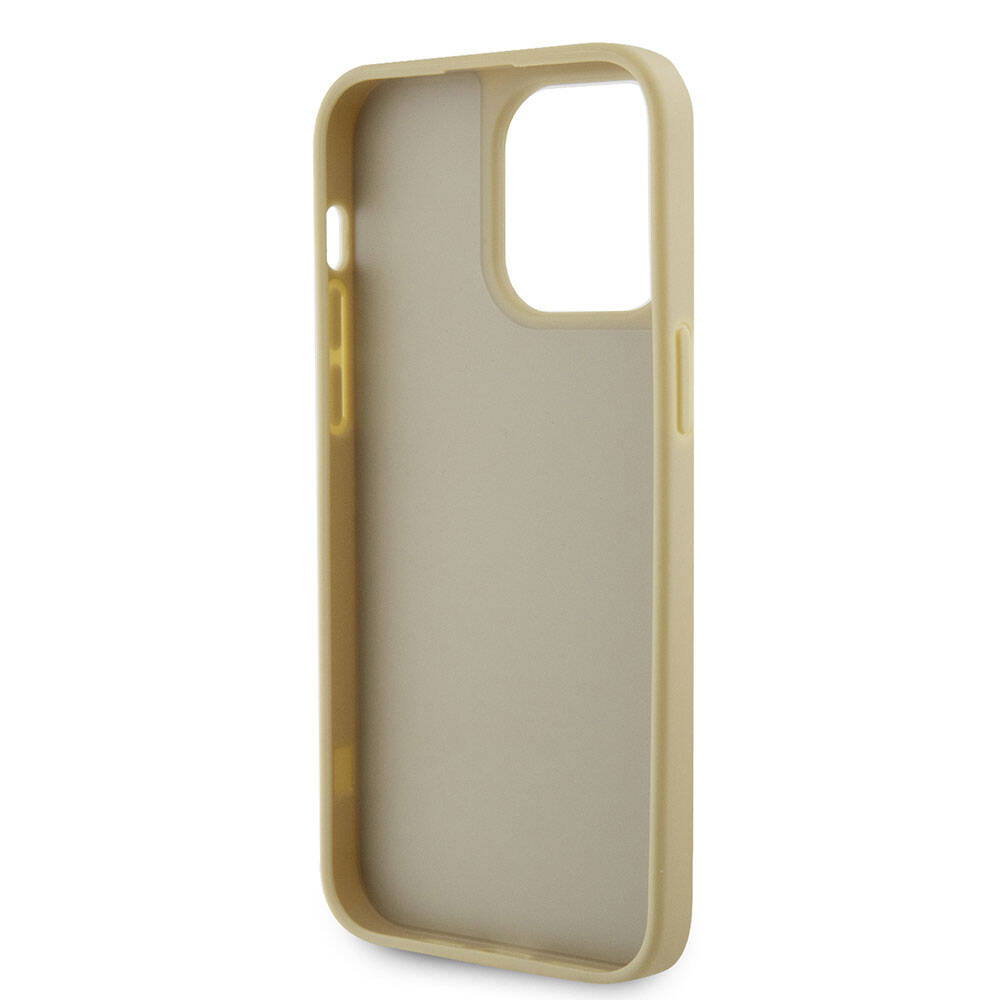 iPhone 15 Pro Max Kılıf Guess Orjinal Lisanslı Taşlı Arka Yüzey Üçgen Logolu Kılıf