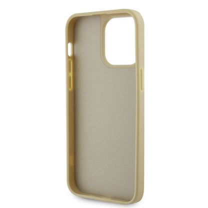 iPhone 15 Pro Max Kılıf Guess Orjinal Lisanslı Taşlı Arka Yüzey Üçgen Logolu Kılıf