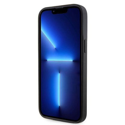 iPhone 15 Pro Max Kılıf Guess Orjinal Lisanslı Taşlı Arka Yüzey Üçgen Logolu Kılıf