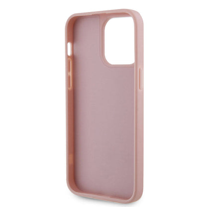 iPhone 15 Pro Max Kılıf Guess Orjinal Lisanslı Taşlı Arka Yüzey Üçgen Logolu Kılıf