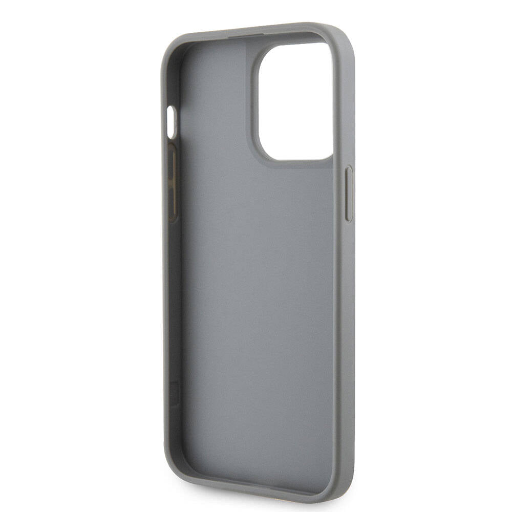 iPhone 15 Pro Max Kılıf Guess Orjinal Lisanslı Taşlı Arka Yüzey Üçgen Logolu Kılıf