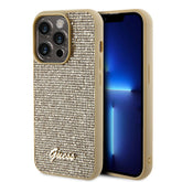 Apple iPhone 15 Pro Kılıf Guess Orjinal Lisanslı Yazı Logolu Disco Script Metal Kapak