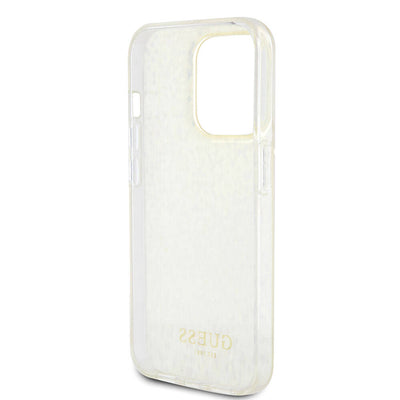 Apple iPhone 15 Pro Max Kılıf Guess Orjinal Lisanslı Yazı Logolu Mirror Disco Kapak Colorful