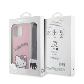 Apple iPhone 15 Pro Kılıf Hello Kitty Orjinal Lisanslı Askılı Yazı ve İkonik Logolu Daydreaming Kapak