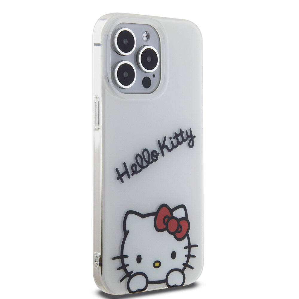 iPhone 15 Pro Max Kılıf Hello Kitty Orjinal Lisanslı Askılı Yazı ve İkonik Logolu Daydreaming Kılıf