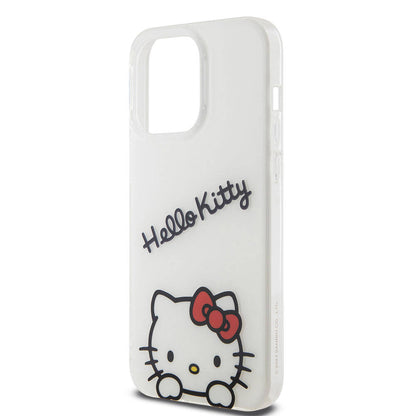 iPhone 15 Pro Max Kılıf Hello Kitty Orjinal Lisanslı Askılı Yazı ve İkonik Logolu Daydreaming Kılıf