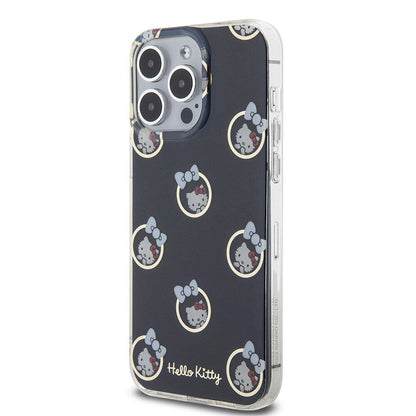 iPhone 15 Pro Max Kılıf Hello Kitty Orjinal Lisanslı Elektroplating Kaplama Kabarcık Baskılı Kılıf