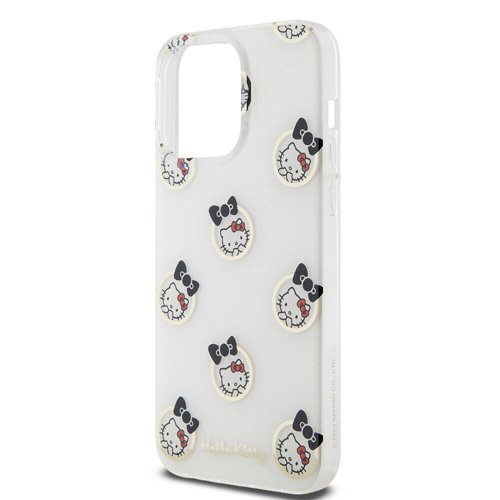 iPhone 15 Pro Max Kılıf Hello Kitty Orjinal Lisanslı Elektroplating Kaplama Kabarcık Baskılı Kılıf