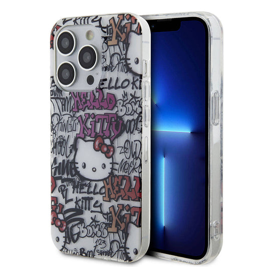 iPhone 15 Pro Max Kılıf Hello Kitty Orjinal Lisanslı İkonik Logolu Etiket Graffiti Kılıf
