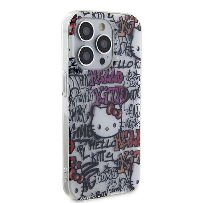 iPhone 15 Pro Max Kılıf Hello Kitty Orjinal Lisanslı İkonik Logolu Etiket Graffiti Kılıf