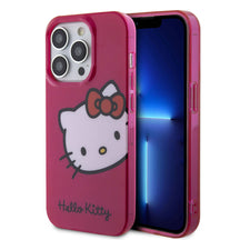 Apple iPhone 15 Pro Max Kılıf Hello Kitty Orjinal Lisanslı Yazı ve İkonik Logolu Kitty Head Kapak