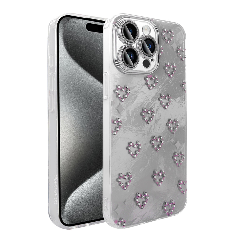 Apple iPhone 15 Pro Max Kılıf Kamera Korumalı Figürlü Zore Ponti Silikon Kapak Beyaz