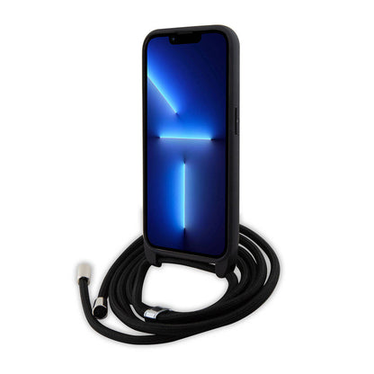 iPhone 15 Pro Max Kılıf Karl Lagerfeld Askı İpli K&C Metal Logo Orjinal Lisanslı Kılıf