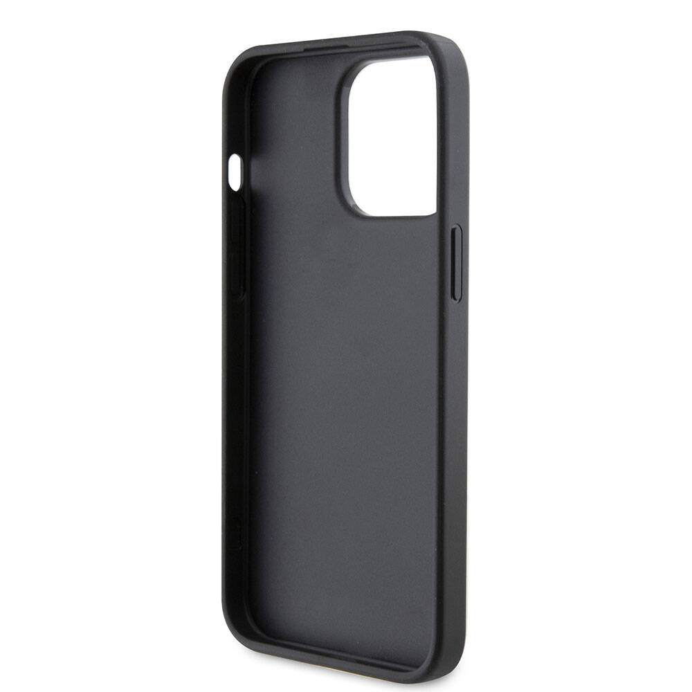 iPhone 15 Pro Max Kılıf Karl Lagerfeld Kartlıklı Saffiano K&L Patch Orjinal Lisanslı Kılıf