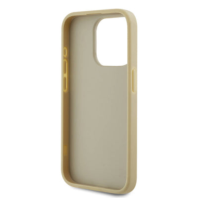 Apple iPhone 15 Pro Max Kılıf Karl Lagerfeld Orjinal Lisanslı 3D KL Yazılı Tüylü Arka Yüzey Saffiano Rhinestones Kapak Pembe