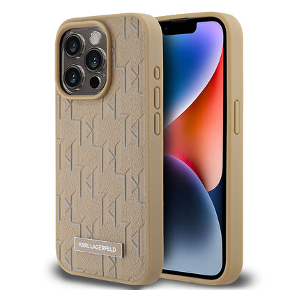iPhone 15 Pro Max Kılıf Karl Lagerfeld Orjinal Lisanslı M-safe Şarj Özellikli KL Yazılı Hot Stamp Kılıf