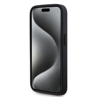 Apple iPhone 15 Pro Max Kılıf Karl Lagerfeld Orjinal Lisanslı Magsafe Şarj Özellikli KL Yazılı Hot Stamp Kapak Krem