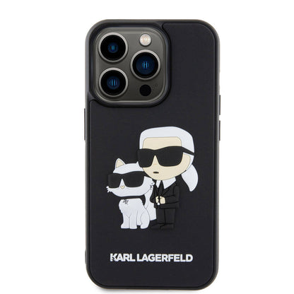 iPhone 15 Pro Max Kılıf Karl Lagerfeld Silikon 3D K&C Logo Orjinal Lisanslı Kılıf