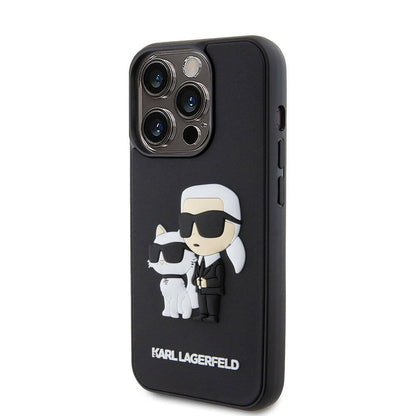 iPhone 15 Pro Max Kılıf Karl Lagerfeld Silikon 3D K&C Logo Orjinal Lisanslı Kılıf