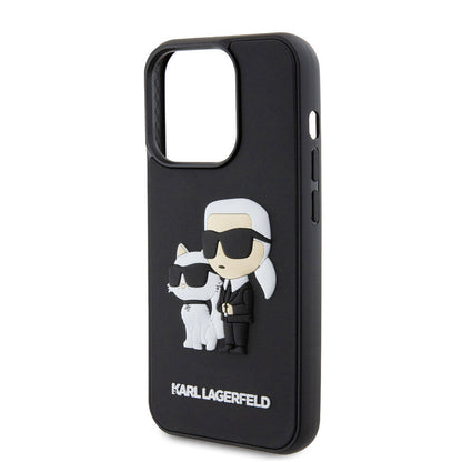 iPhone 15 Pro Max Kılıf Karl Lagerfeld Silikon 3D K&C Logo Orjinal Lisanslı Kılıf