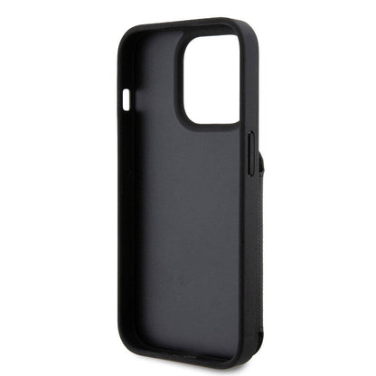 iPhone 15 Pro Max Kılıf Karl Lagerfeld Standlı Kartlıklı Saffiano K&C Metal Logo Orjinal Lisanslı Kılıf