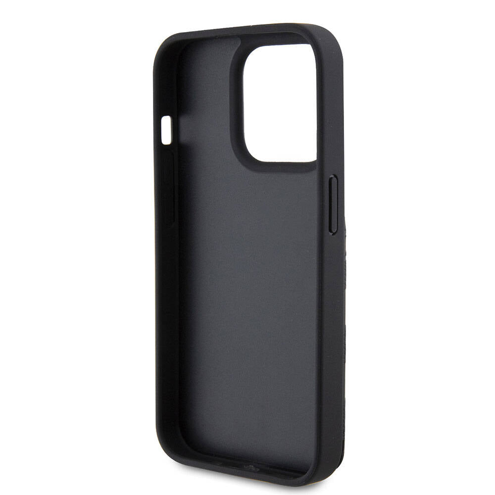 iPhone 15 Pro Max Kılıf Karl Lagerfeld Standlı Kartlıklı Saffiano Monogram Metal Logo Orjinal Lisanslı Kılıf