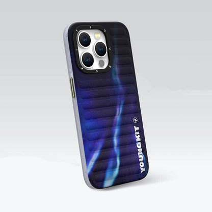 iPhone 15 Pro Max Kılıf Kuzey Işıkları Desenli Youngkit Aurora Serisi Kılıf