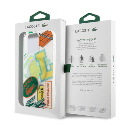 iPhone 15 Pro Max Kılıf Lacoste Orjinal Lisanslı M-safe Şarj Özellikli Çift Katmanlı Yamalar Desenli Kılıf