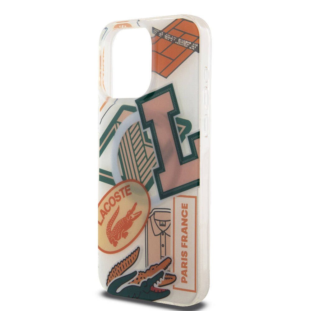 iPhone 15 Pro Max Kılıf Lacoste Orjinal Lisanslı M-safe Şarj Özellikli Çift Katmanlı Yamalar Desenli Kılıf