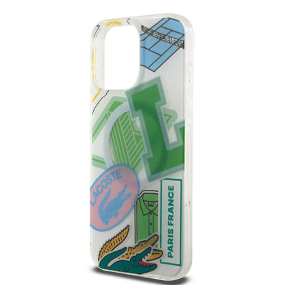 iPhone 15 Pro Max Kılıf Lacoste Orjinal Lisanslı M-safe Şarj Özellikli Çift Katmanlı Yamalar Desenli Kılıf