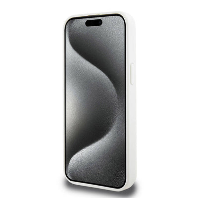 Apple iPhone 15 Pro Max Kılıf Lacoste Orjinal Lisanslı Magsafe Şarj Özellikli PU Deri Görünümlü Kartlıklı Karışık Monogram Desenli Kapak Siyah
