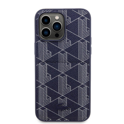 iPhone 15 Pro Max Kılıf Lacoste Orjinal Lisanslı M-safe Şarj Özellikli PU Deri Görünümlü Kartlıklı Karışık Monogram Desenli Kılıf