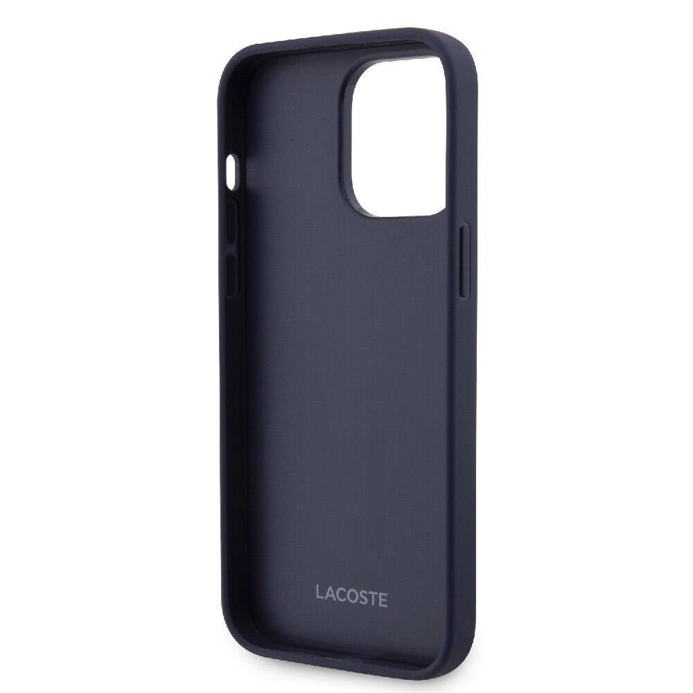 iPhone 15 Pro Max Kılıf Lacoste Orjinal Lisanslı M-safe Şarj Özellikli PU Deri Görünümlü Kartlıklı Karışık Monogram Desenli Kılıf