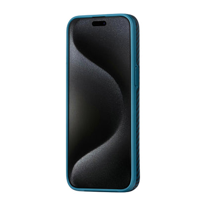 iPhone 15 Pro Max Kılıf M-safe Şarj Özellikli 1500D Aramid Fiber Pitaka Military-Grade Classic Serisi Black-Grey Twill Kılıf