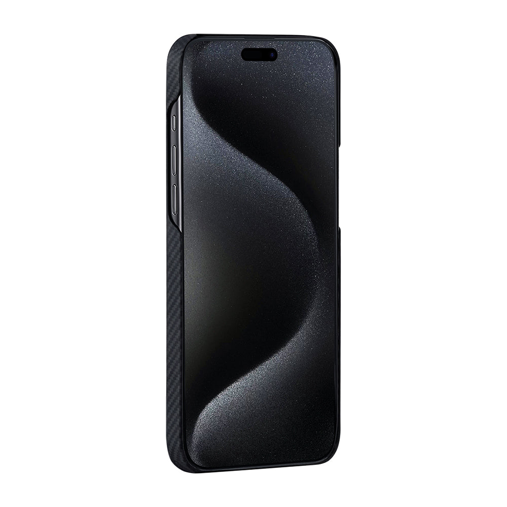 iPhone 15 Pro Max Kılıf M-safe Şarj Özellikli 600D Aramid Fiber Pitaka Tactile Woven Orchestra Serisi Rhapsody Kılıf