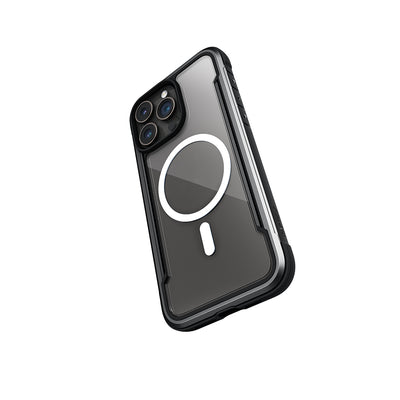 Apple iPhone 15 Pro Max Kılıf M-safe Şarj Özellikli Airbagli Raptic Shield Serisi Şeffaf Arka Yüzey Kapak Colorful
