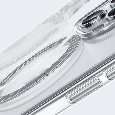 Apple iPhone 15 Pro Max Kılıf Magsafe Şarj Özellikli Airbagli Şeffaf Benks LucentPro Serisi Kapak Şeffaf