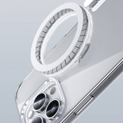 Apple iPhone 15 Pro Max Kılıf Magsafe Şarj Özellikli Airbagli Şeffaf Benks LucentPro Serisi Kapak Şeffaf